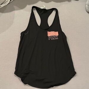 PINK Victoria's Secret Black Tank Top with Pink Logo